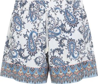 Etro Blue Paisley Print Swim Shorts