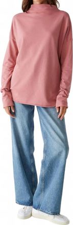 Michael Stars Laurel Mock Neck Top In Pink