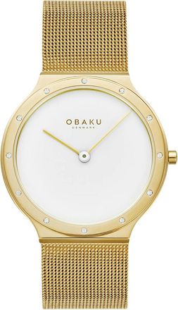 Obaku Womens Note Lille White Round 34mm