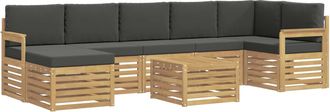 vidaXL Conjunto De Sof&aacute;s De Exterior 8 Uds. Blanco Y Antracita Vidaxl