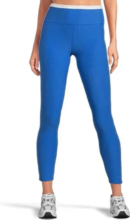 Beyond Yoga Spacedye Trophy High Waisted Midi Leggings Womens Workout Court Blue Heather/Cloud White : XL (US Womens 14-16)