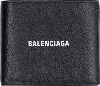 Balenciaga Wallets & Cardholders, male, Black, Size: ONE SIZE Black Leather Wallet with Ample Storage