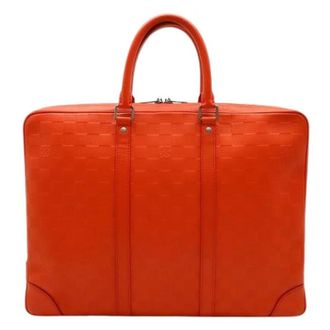 Louis Vuitton Pre-owned Handbags, male, Red, Size: ONE SIZE Pre-owned Leather briefcases