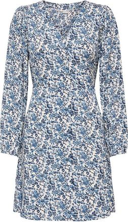 Only Korte bedrukte jurk met lange mouwen