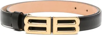 Balenciaga BB Logo Leather Belt