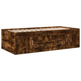 Berkfield Home Versatile Daybed with Drawers without Mattress Smoked Oak 90x200 cm in Brown