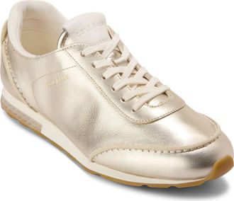 Cole Haan GrandPro LP Runner Energyweave Sneaker in Soft Gold Leather at Nordstrom, Size 8.5