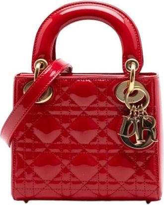 Dior Pre-owned Lady Dior - Dames - Vintage Handtas - Rood - ONE Size - Leer - Vintage