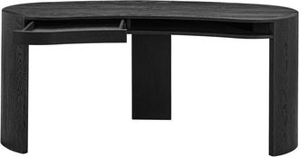 Richmond Interiors Grosser Design Schreibtisch Navarino, Eiche Schwarzbraun