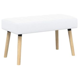 vidaXL Panchina Trapuntata A Canale Bianco 80 X 40 X 46 Cm Tessuto Vidaxl
