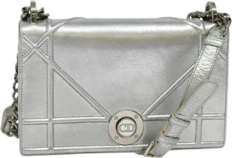 Dior Pre-owned Cross Body Bags, female, Gray, Size: ONE SIZE Pre-owned Vintage Shoulder Bag