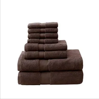 Home Outfitters Yellow 100% Cotton 8 Pcs Bath Towel Set, Absorbent, Bathroom Spa Towel, Glam/Luxury