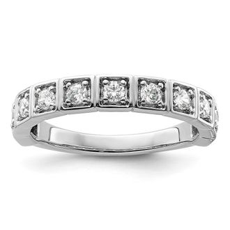 Diamond2Deal 14k Gold Lab Grown Diamond Wedding Band Ring 1/2Ct Clarity- VS Color- G-H