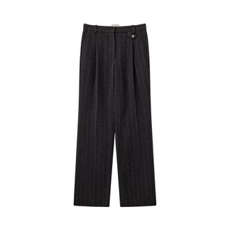 The Garment Dames, Broeken, Grijs, Maat: M Wol