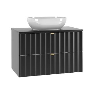 Petits Meubles Mueble lavabo estratificado Negro
