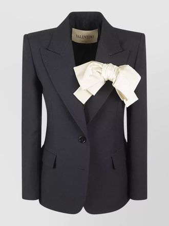 Valentino Garavani couture crepe jacket satin bow detail