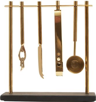Fifty Five South Edles 5-teiliges Bar-Set Omari Schwarz/Gold