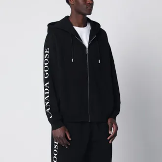 Canada Goose Black zip-up sweatshirt with logo