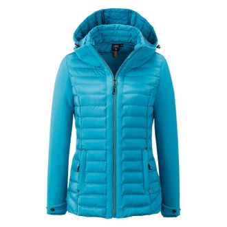 Deproc Steppjacke DEPROC ACTIVE GILMOUR AIMEE Women, Damen, Gr. 36 (S), blau (hellblau), 100% Polyester, figurbetont, mit innenliegendem Gummizug, Jacken Ste