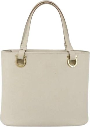 Ferragamo Pre-owned Leren Handtas - Dames - Vintage Handtas - Wit - ONE Size - Leer - Vintage