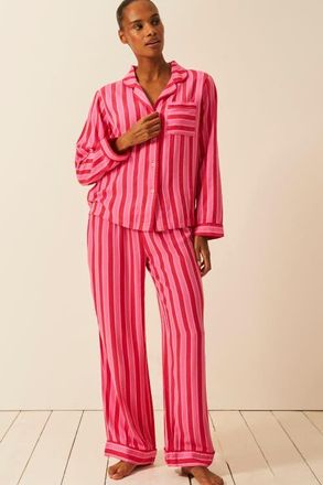 Stripe and Stare Ecovero Pyjama Bottoms in Candy Pop Stripe at Nordstrom, Size X-Small Uk