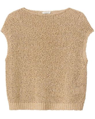 Lafayette 148 New York Open Stitch Bateau Neck Silk-Blend Sweater