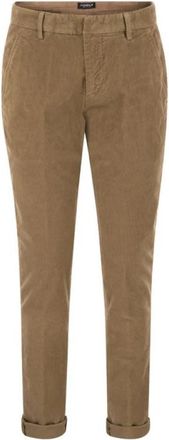 Dondup Gaubert - Slim milleraies broek - Heren - Chinos - Bruin - W38 - Katoen - Broeken