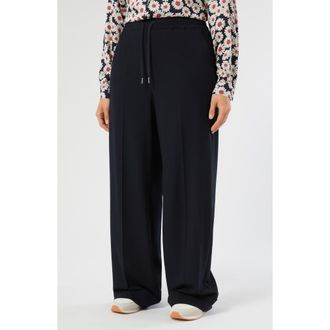 Marina Rinaldi Mrs. Gocce Wide Leg Pants in Midnight Blue at Nordstrom, Size 12W