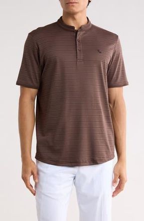 Travis Mathew Winning Record Henley in Chocolate Brown at Nordstrom Rack, Size Xxx-Large