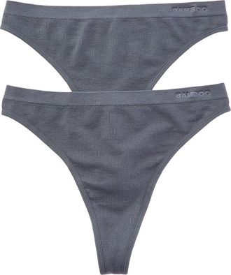 Bambooa Bamboo Set Of 2 Essential High Rib Thong