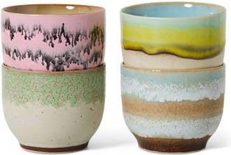 HKliving koffiekopje 70s (&Oslash;8 cm) (200 ml) (set van 4)