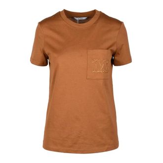 Max Mara Tops, Dames, Bruin, S, Katoen, Katoenen T-shirt