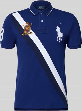 Polo Ralph Lauren Poloshirt mit Label-Stitching in Dunkelblau, Größe XXL