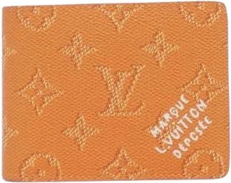 Louis Vuitton Pre-owned Wallets, male, Orange, Size: ONE SIZE Pre-owned Monogram Leather Wallet