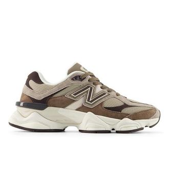 New Balance Unisex 9060 en Marr&oacute;n, Gamuza/Malla, Talla 37.5