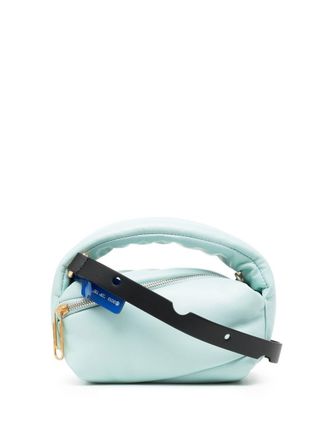 Off-white logo-print tote bag - women - Leather - OS - Blue