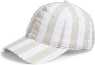Echo Cassis Stripe Cotton Baseball Cap in Natural at Nordstrom