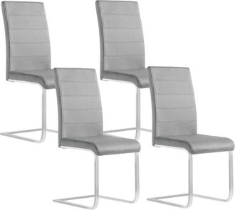 Woltu Set di 4 Sedie per Sala da Pranzo. Sedie da Cucina Moderne con Schienale Alto. Sedie Cantilever Imbottite Ergonomiche per Soggiorno. Ufficio