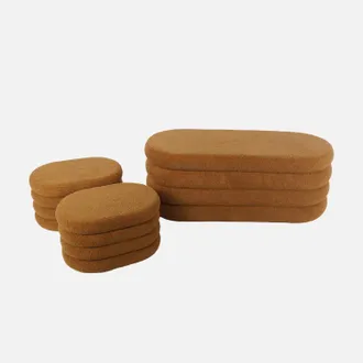Sweeek Sweeek - Panca Contenitore Con 2 Pouf Contenitori Boucl&eacute;