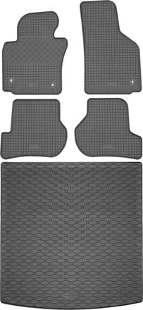 OEM Volkswagen Golf V Kombi / Variant De 2003-2009 Set - Alfombrillas De Goma Para Coche + Alfombrilla Para Maletero