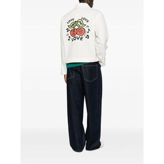 Kenzo Hooded Lightweight Windbreaker Jacket - White
