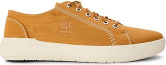 Timberland Mens Seneca Bay Low Top Canvas Sneakers in Spruce Yellow - Brown - Size UK 6.5