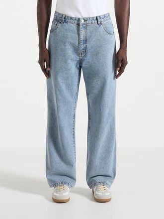 Mani&egrave;re De Voir Relaxed Fit Jeans in Mid Blue at Nordstrom, Size 38