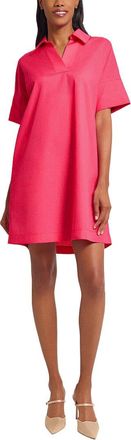 Ming Wang Ming Wang Side Pocket A-Line Cotton Shirt Dress