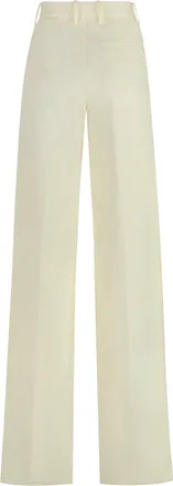 Bottega Veneta Womens Yellow Linen Trousers Viscose; Straight