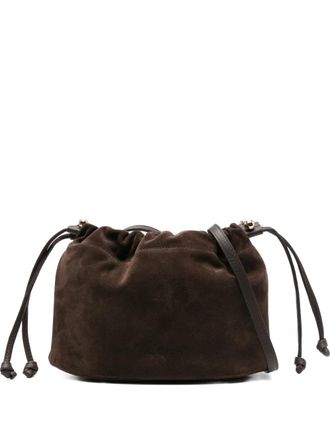 Strathberry suede clutch - Brown