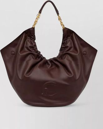Coccinelle leather chain-handle tote bag
