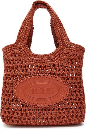 Tod's Manici Mini Raffia top Handle bag - Terracotta - One Size