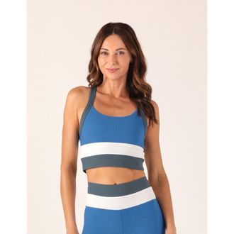 Glyder Arabesque Bra in Sapphire Coast/white/slate at Nordstrom, Size X-Small