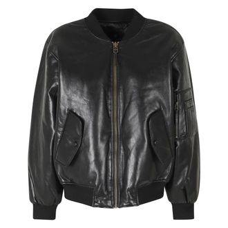 Anine Bing Leon Bomber - Dames - Jassen - Zwart - Maat: S Zijde